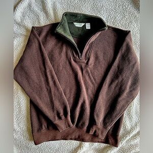 Men’s Orvis radiator fleece quarter-zip sweater L